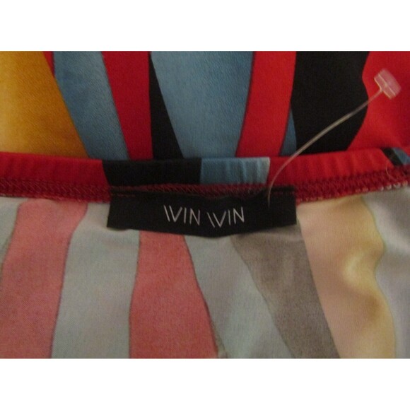 Win Win Jumpsuit Off Shoulder Ruffled Retro Striped Bell Bottom Pants NWOT Sz M - Picture 7 of 8